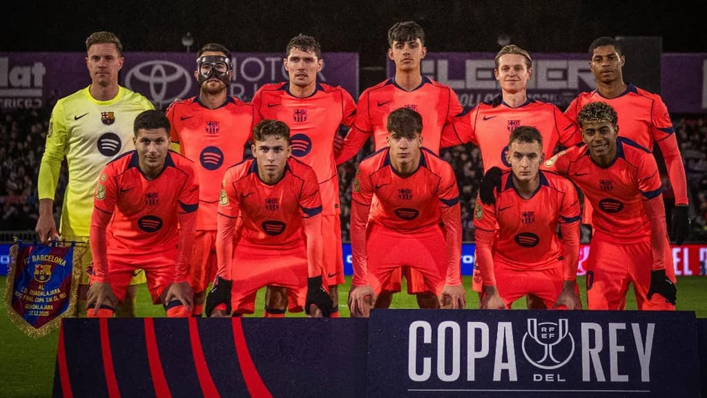 FC Barcelona starting eleven Copa del Rey vs Guadalajara 16.12.2025