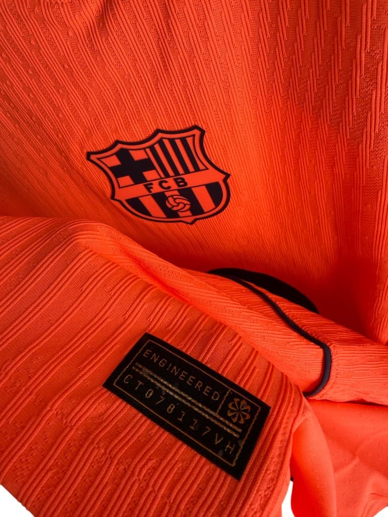 FC Barcelona crest and Nike Engineered authenticity tag