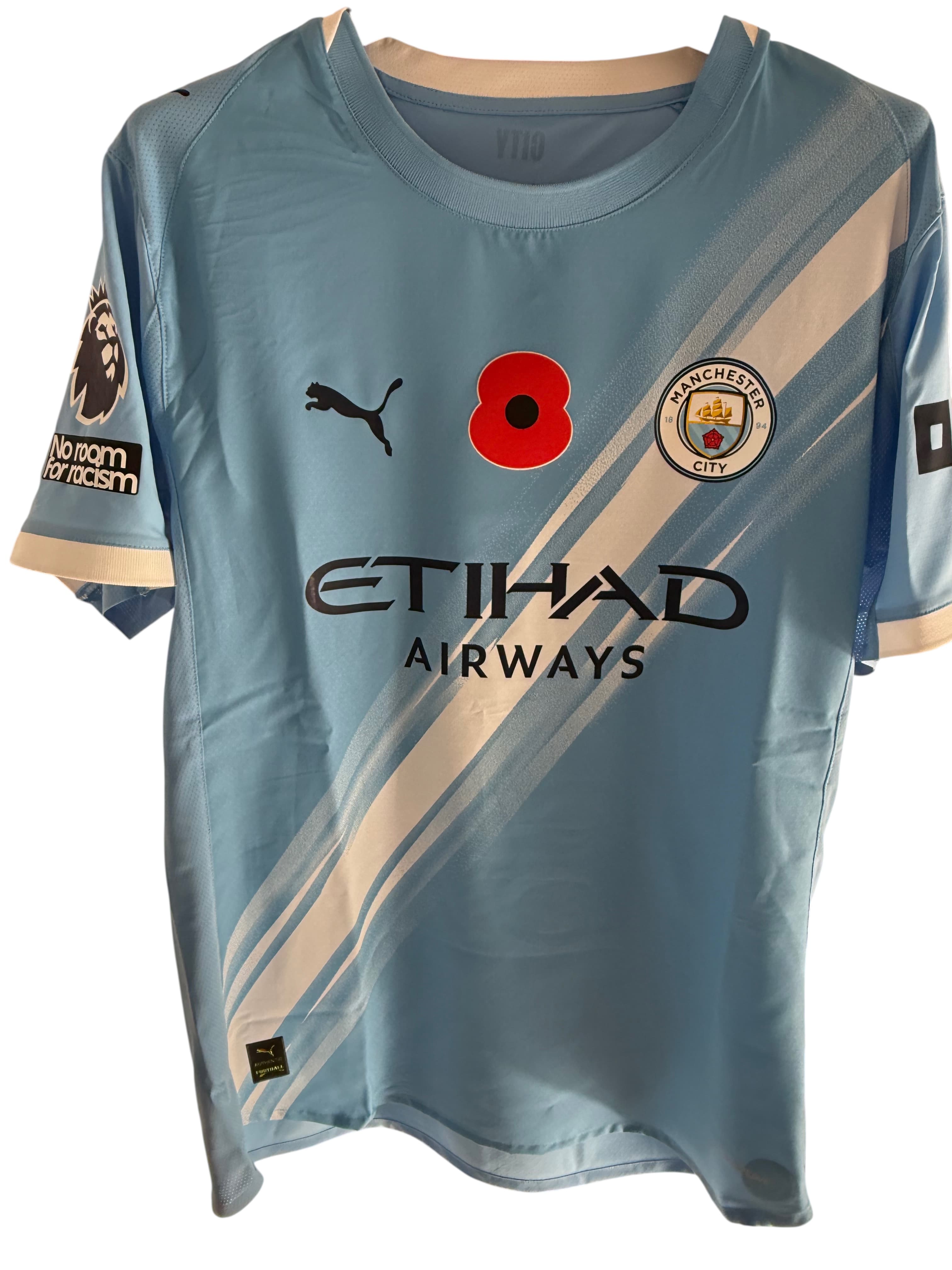 Erling Haaland's Match-Issued and Signed Special "Poppy" Shirt Manchester City vs Liverpool - photo 3