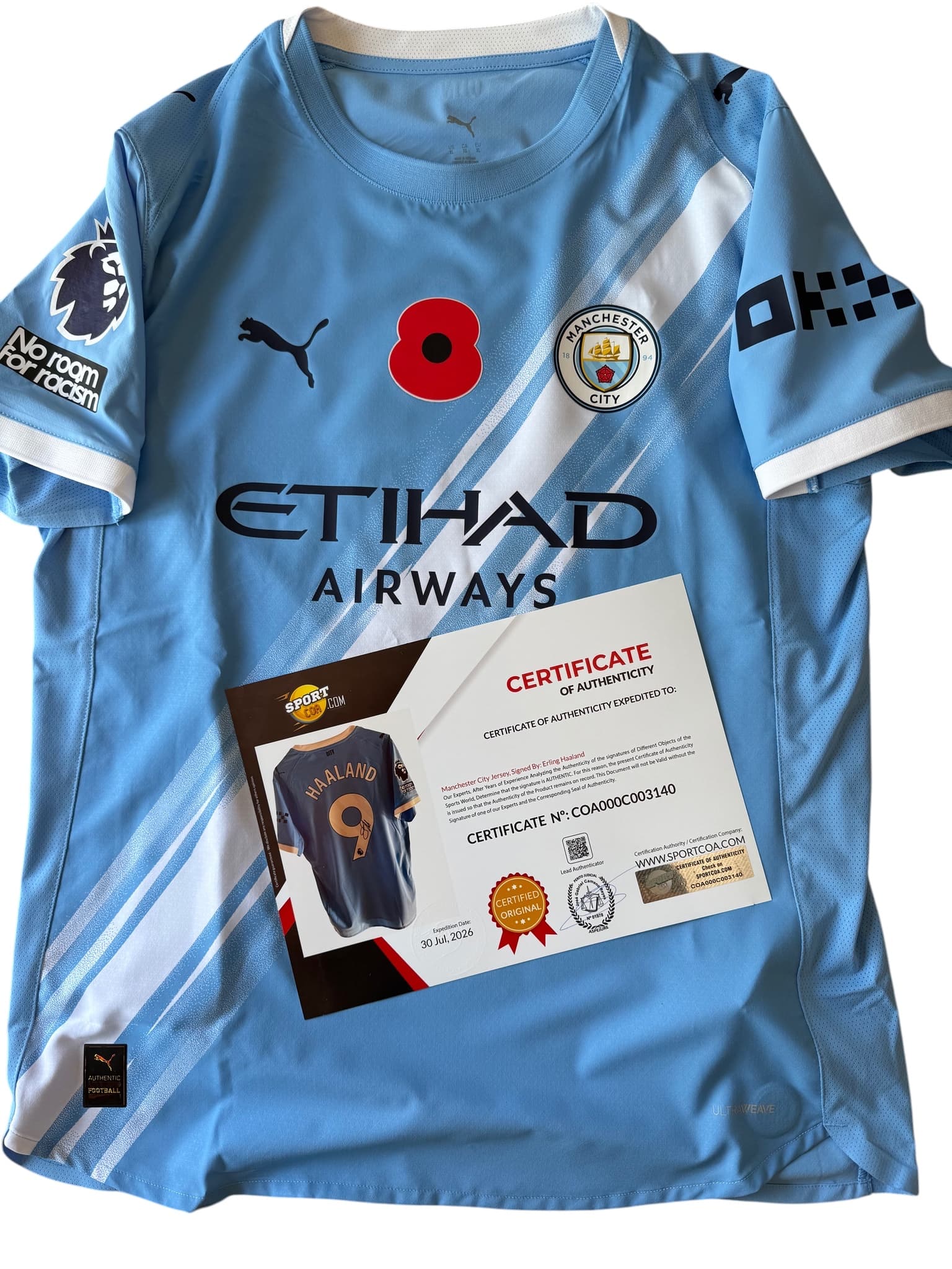 Erling Haaland's Match-Issued and Signed Special "Poppy" Shirt Manchester City vs Liverpool - photo 10