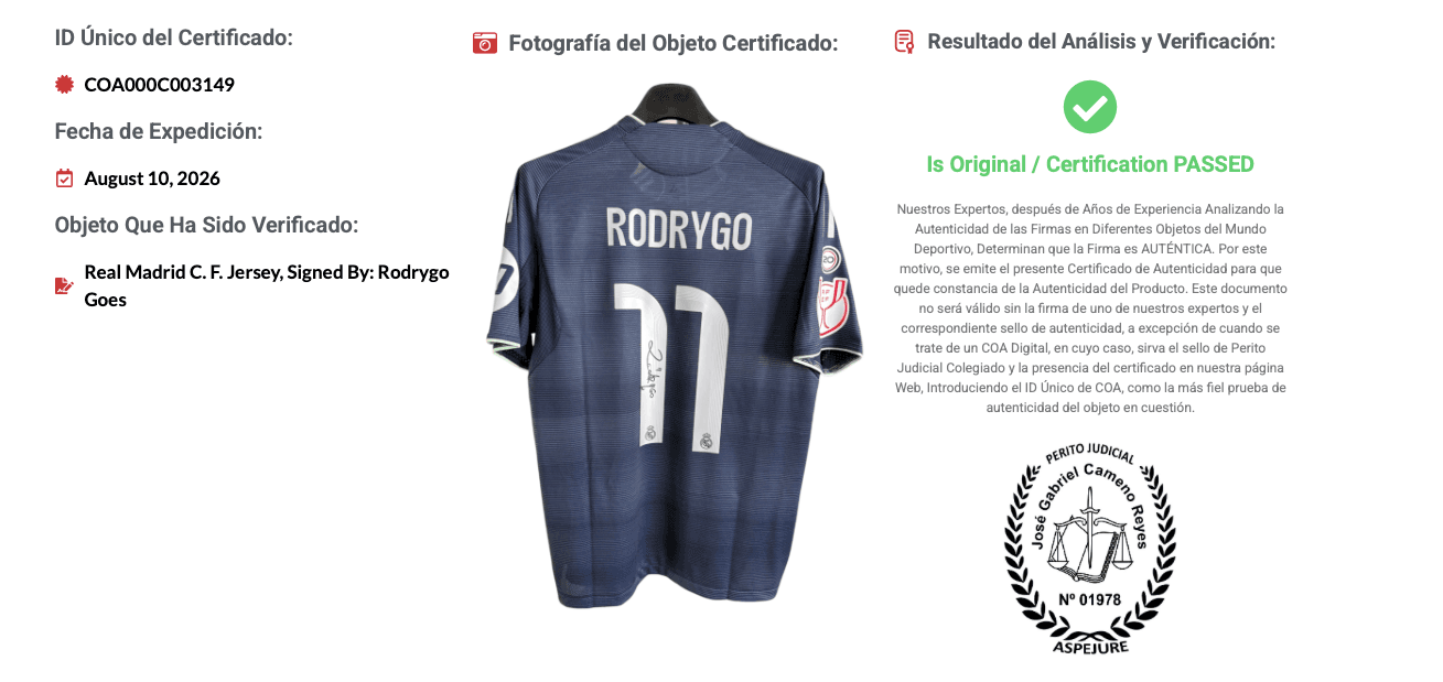 Rodrygo Signed Match-Issued Shirt Copa del Rey Match Talavera vs Real Madrid - photo 11